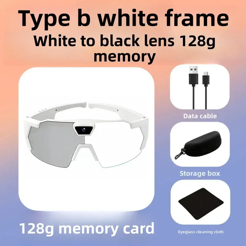 Model B (White Frame) White to Black Lenses 128GB 