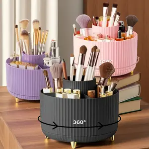 Rotatable Makeup Storage Box, 360 Degree Rotating Cosmetic Organizer, Multilayer Storage, Fashion Abs Plastic, Bedroom Dresser Bathroom Storage, Gift Idea