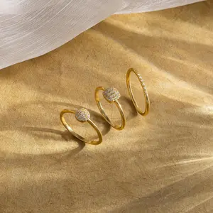 Classic Pave Ring Set by Caitlyn Minimalist