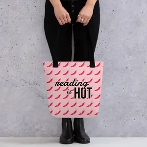 Reading is Hot - Book Bag, Tote Bag