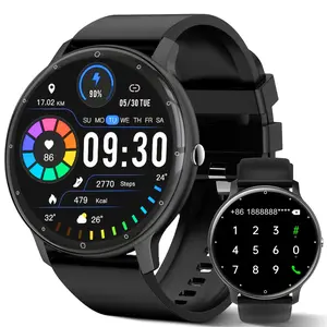 Smart Watch for Men Women, Make Calls, Smartwatch With Calls, HD Screen Fitness Tracker IP67 Waterproof 100+ Sport Modes, Pedometer, Weather Forecast, Music Playing Control, Smartwatch for Android Phones/iPhone Compatible, Multifunctional Watch