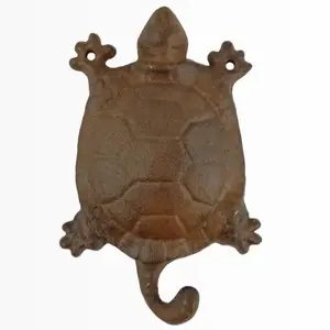 Turtle Wall Hook Cast Iron Towel Key Coat Hanger Nautical Beach Rustic Decor