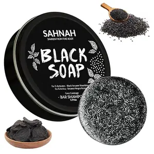 SAHNAH Black Hair  Shampoo Bar Haircare Cleansing All-Natural Soap Hair .Grey Hair