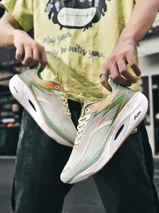 Lightweight Colorblock Running Shoes, Professional Long-Distance Racing Sneakers, Sporty Design, All-Season Casual Footwear, Sports Shoes