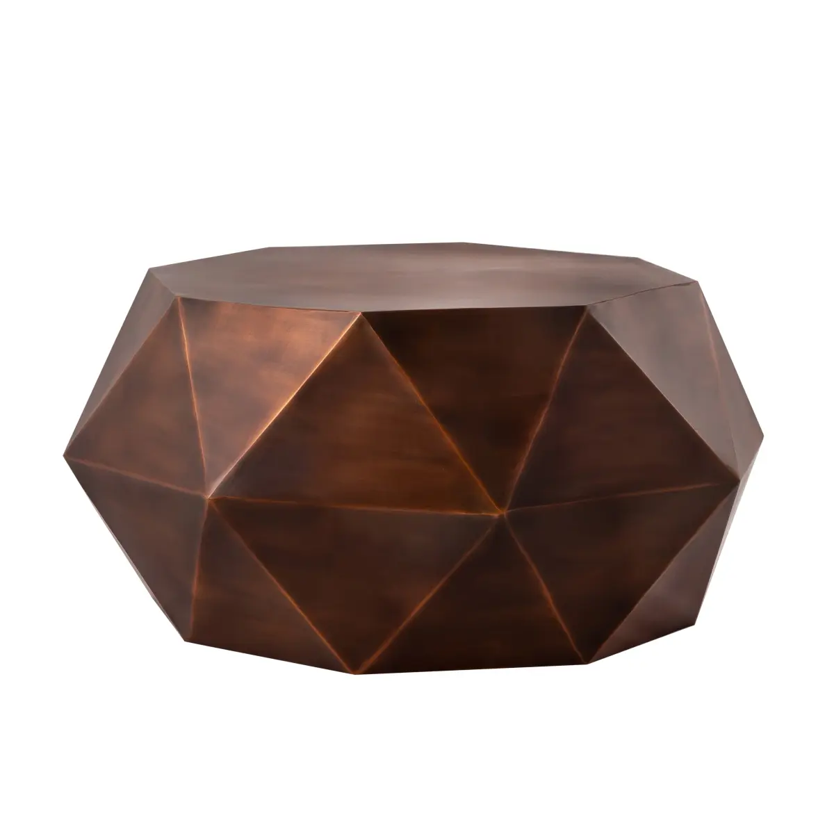 Kronos Coffee Table, Copper - 25.5 x 25.5 x 16 in.