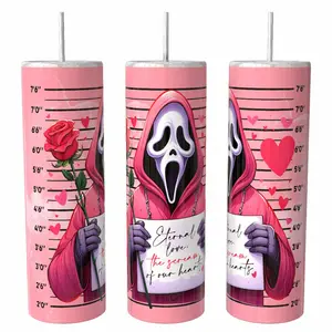 Ghost face  Horror  20oz skinny Tumbler Drinkware Insulated