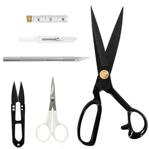 6 Packs 9 Inch Dressmaker Scissors Kit, Heavy Duty Sharp Shears for Fabric, Leather & Craft Cutting, DIY Projects, Sewing Accessories