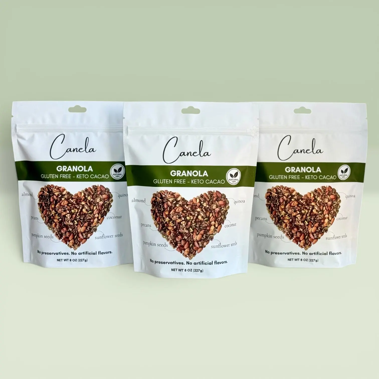 3 Bags of Keto Cacao Granola Breakfast Oatmeal