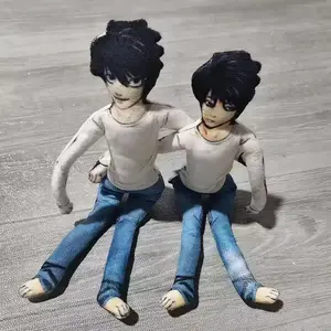 Anime Death Note L·Lawliet Cosplay Doll Plush Stuffed Dolls Iron Wire Joint Flexible Fashion Room Decoration Halloween Gifts