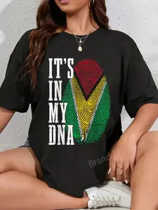 100% Cotton Guyana It's In My DNA Pride Guyanese Flag Roots Men Women T-Shirt