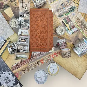 English Manor Themed Curated Box of Vintage Craft Supplies