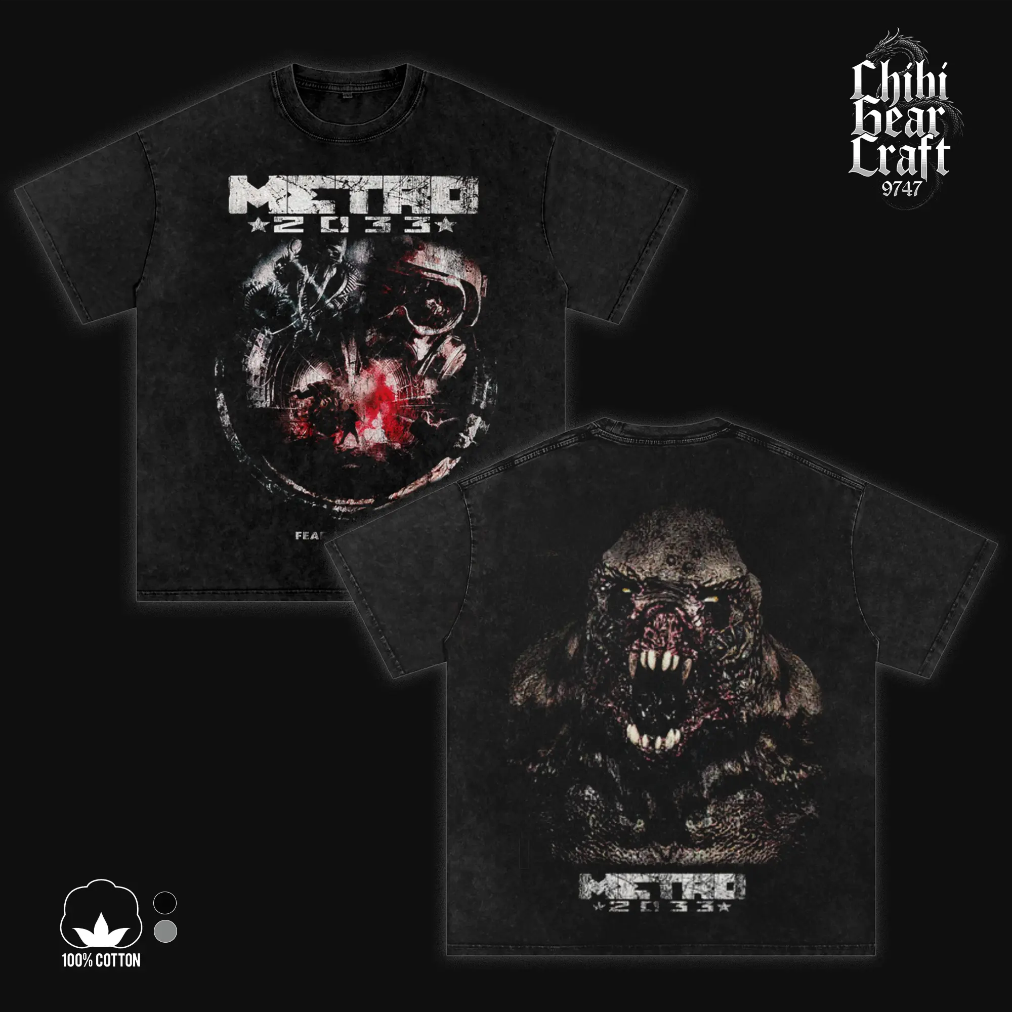 Metro 2033 Shirt Nosalis Mutant Gas Mask Fear The Future Underground Radiation Vintage Washed Oversized T-Shirt Hoodie Survival Horror Gaming Graphic Tee Faded Dark Red Post Apocalyptic Streetwear Y2K Merch Gift For Fan Clothes