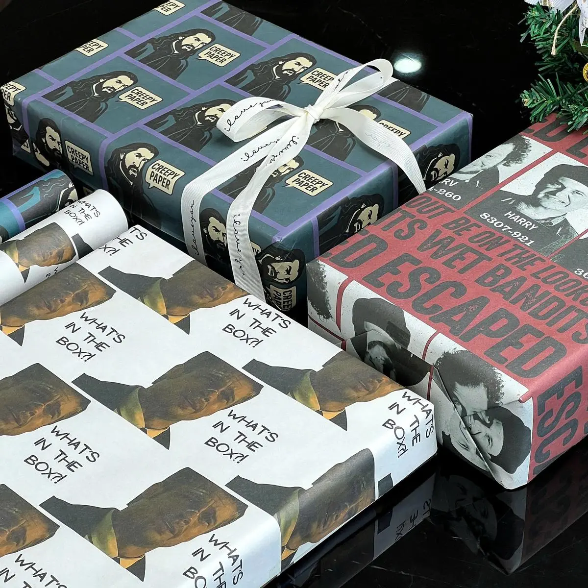 Christmas Movie Wrapping Paper, Funny Meme Movies Character Wrapping, Xmas Gift Wrap Paper for Fan Family Friends, Wrapping Paper trend