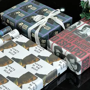 Christmas Movie Wrapping Paper, Funny Meme Movies Character Wrapping, Xmas Gift Wrap Paper for Fan Family Friends, Wrapping Paper trend