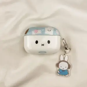 Cute Strawberry Miffy Rabbit AirPods 4 Case, Compatible with AirPods Pro3, Second Generation, AirPods 1/2/3, Wireless Bluetooth-compatible Earbud Protector, Protection