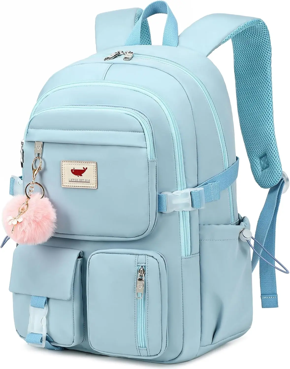 Laptop Backpack 15.6 Inch  Elementary Middle High School Bag College Backpacks Anti  Travel  Pack Large Bookbags for Teens Girls Women Students (Blue)