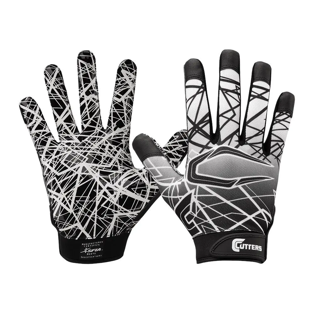 C CUTTERS Game Day Football Receiver Gloves for Youth & Adults - Lightweight Football Accessories with Sticky Speed Grip Silicone Palm, Breathable Design