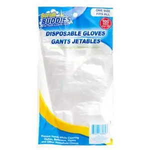 DISPOSABLE HOUSEHOLD CHORES CLEANING GLOVES 100 COUNT, PAINTING, HAIR COLORING, HAND PROTECTION Black