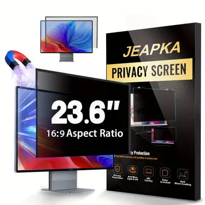 Peslv Computer Privacy Screen 24 Inch For 16:9 Widescreen Monitor, Removable 24inch Anti Blue Light Anti Glare Monitor Privacy Filter Shield (20 15/16" X 11 13/16
