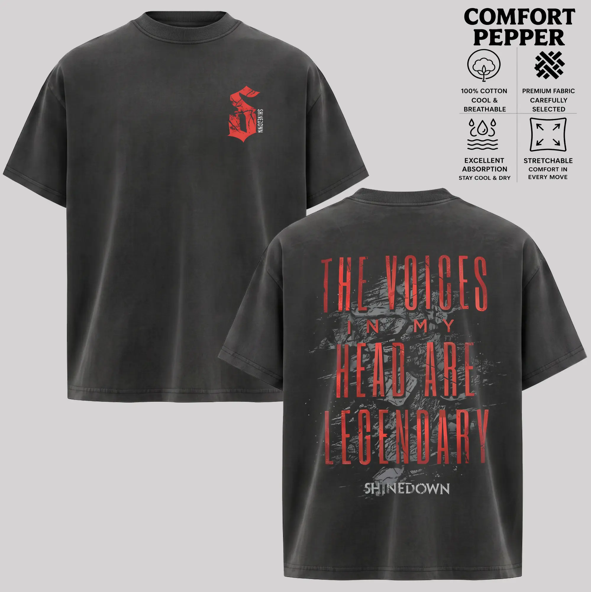 Retro NEW Shinedown album 'ATTENTION ATTENTION' T-Shirt, Shinedown Shirt , Music Graphic Tee, Rock Band Shirt, Retro Music Tee, Rock Music Lover Shirt, Vintage Band Shirts Casual Comfort Cotton Fabric Fit Top ,Top Men's and Women's Clothing . Streetwear