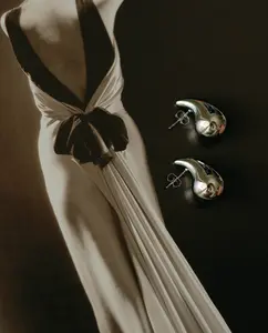 Liquid Drop Earrings – Silver