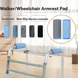 Walking Cane Handle Grips, Wheelchair Grip Pads for Seniors & Disabled, Warm Soft Non-Slip Chair Armrest Cushions, Machine Washable