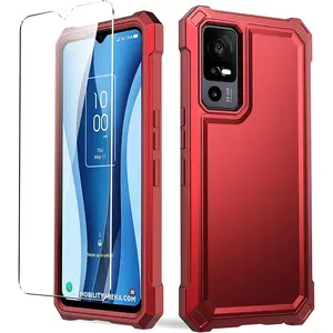 Designed for TCL 40XE 5G / TCL 40X 5G Case with 1 Screen Protector, Soft TPU Bumper Shockproof Drop Protection Phone Case for TCL 40X 5G Phone Case