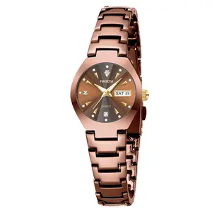 NIBOSI Women's Watch Luxury Dainty Vintage Slim Thin Gold Round Small Watches for Women  Waterproof Stainless Steel Analog Women's Watches with Day Date Fashion Dress Easy Read Female Watch Reloj para Mujer