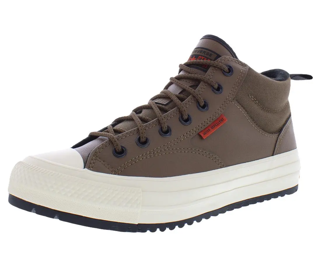 Converse Chuck Taylor All Star Malden Street Mid Boot Leather Unisex Shoes, Color: Grounded/Black/By The Campfire