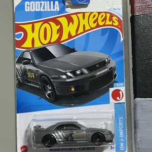 Grey Nissan Skyline GTR R33 Godzilla  Diecast car 1:64 scale