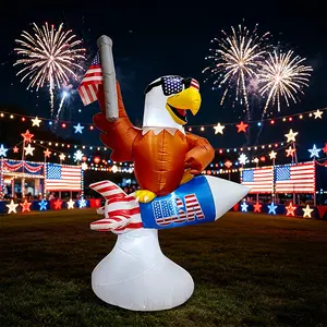 6FtTikTokFanPick4thOfJulyInflatableCoolBaldEaglePatrioticShadesRidingUSARocketWavingAmericanFlagBuilt-inLEDPlug-inBlowerIP44WaterproofLightweightFoldablePortableReusableQuickSetupFrontYardLawnFireworkViewingPartyPatrioticOutdoorDecor