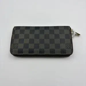 Pre-owned X373 LOUIS VUITTON Grey Damier Graphite Zip Around Wallet 26.05.06