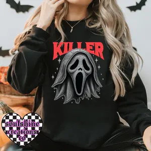 Killer Horror Tee Or Sweatshirt -Edgy Alt Vibes-Unisex Sweater-DTF Print