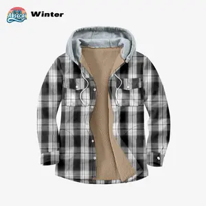 ABSECAI Men's Sherpa Button Down JacketsPlaid Design, Fleece Lined, Long Sleeve, Breathable & ComfortableCasual Streetwear, Vintage StylePerfect for Christmas,North West Outfits, Gifts for HimTikTok Shop Deals, Clearance Deals Today, Clearance Items