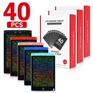 40-Pack 8.5 in LCD Digital Writing Tablets, Compact Reusable Doodle Boards for Kids Aged 3-8, Interactive Learning & Classroom Teaching Tools for Affordable Bulk Purchases, Digital Writing Tablet