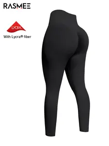 Rasmee Lycra Seamless Yoga Pants for Women, Supportive High-Waisted Tummy Control Leggings,Buttery Soft Stretchy Workout Tights, Sculpting Shapewear Fitness Leggings, Elasticity Slim Fit Gym Outfits, Athleisure Sporty Style Tights