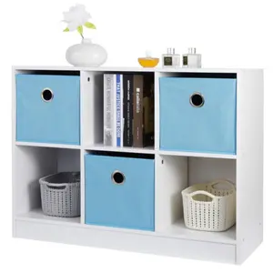 New Choice Deal 6 Cube Bookcase Small Storage Cabinet Open Shelves Home Organizer Display with 3 Drawers, White