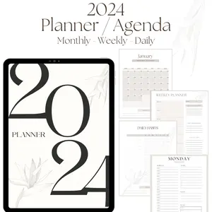 2024 Digital Planner - GoodNotes Planner, Notability Planner, Daily Planner, Weekly Planner, iPad Planner, Student Planner, Customizable