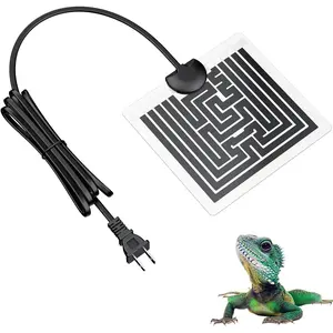 5W Reptile Heat Pad 6 x 5.5 Inch Under Tank Terrarium Safe Fast Heating Mat for Turtles Frogs Snakes Lizards Geckos Hermit Crabs Spiders & Other Reptiles