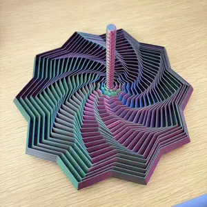 Rainbow Spiral 3D – Layered Geometric Fidget Toy Stress Relief Gadget