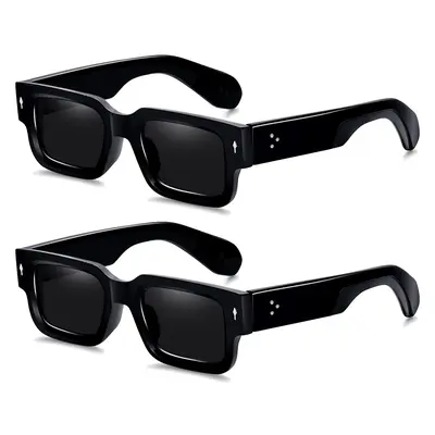 EYLRIM Chunky Square Sunglasses - Thick Frame Rectangle  display picture 3
