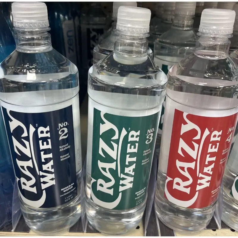 Crazy Water Mineral Water Sampler. #2,3,4. One Of Each.