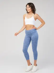 Pro-Fit Melange  Seamless  Scrunch butt High Waist Workout Leggings, Moisture-wicking,Shaping, Breathable, Squat Proof, Stretch Casual K189304