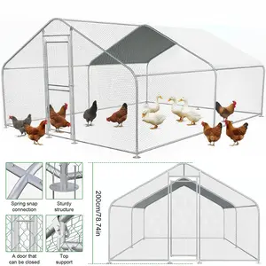 9.84x13.12x6.56FT Chicken Playpen Enclosure with Cover Walk-in Poultry Cage Spire Shaped Kennel Duck CoopCage for Outdoor and Yard Farm Use Rabbit Small Animal Dog Poultry Cat Hutch
