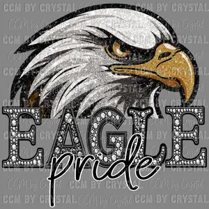 Eagle Pride Mascot Ready to Press DTF Transfer for T-Shirts  Ready to Press Sublimation CCMbyCrystal