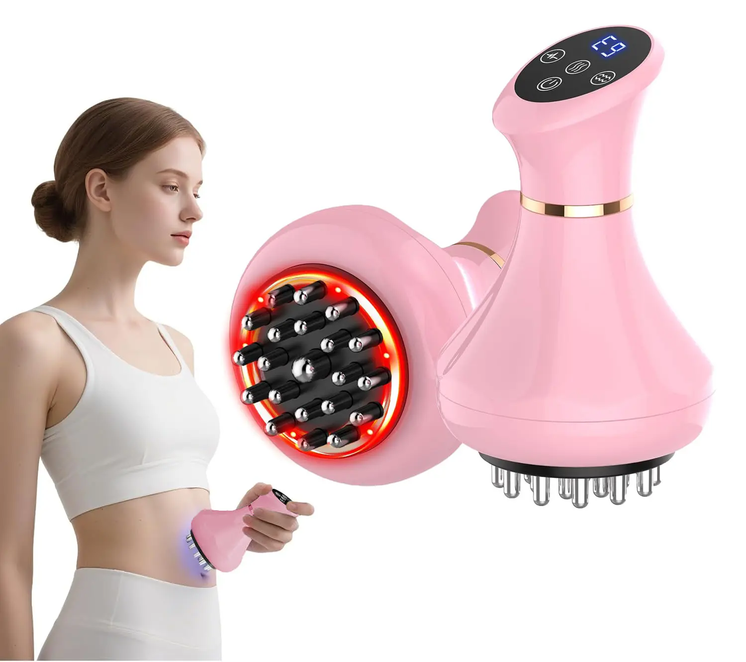 Portable Electric Meridian Brush, Rechargeable Electric Meridian Massager, Handheld Massage Tools for Relaxation, Comes with Massage Oil