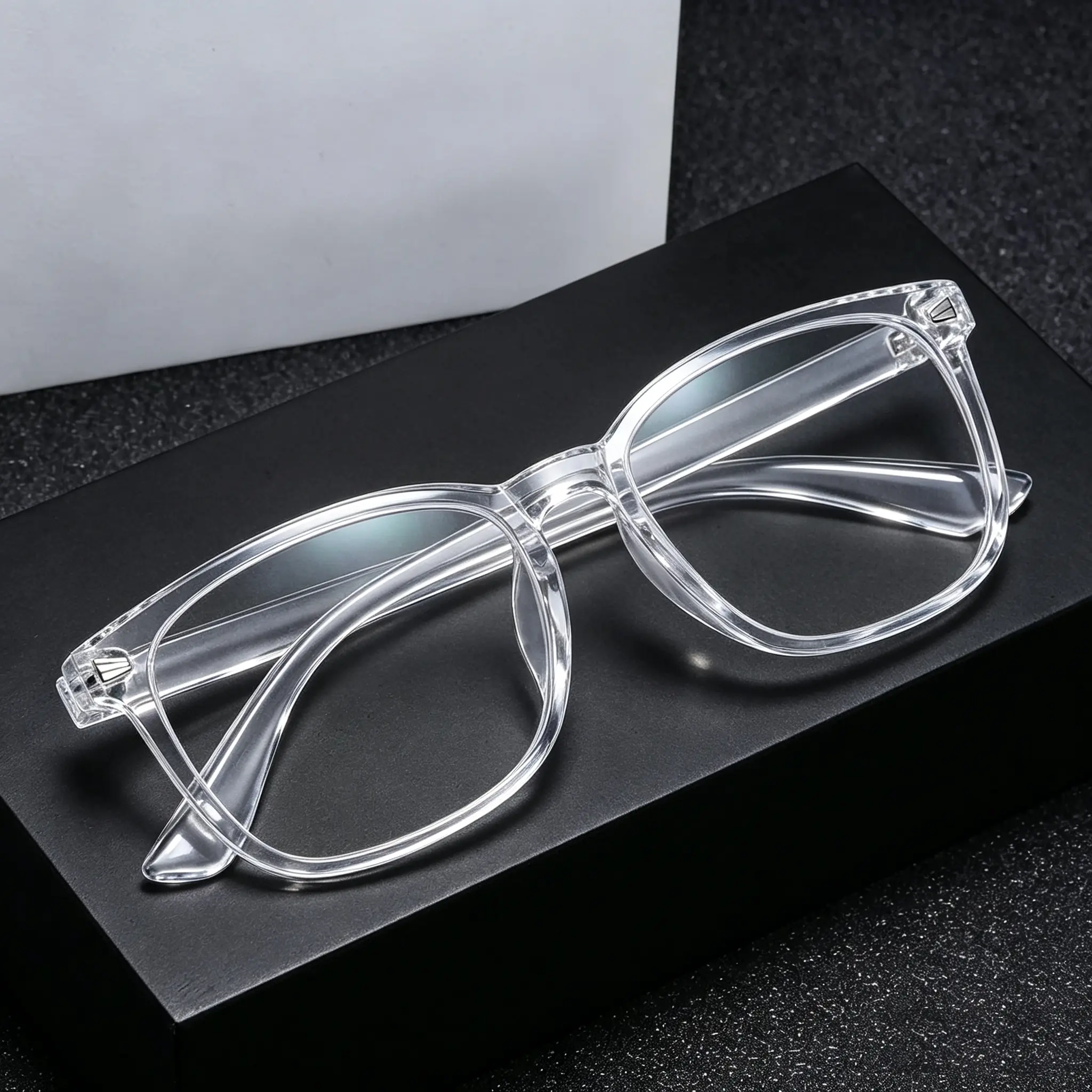 Unisex Anti Eyestrain Eyewear, Full Rim Classic Rectangular Blue Light Glasses with Plastic Frame, Multi-Coated Blocking Lenses, Spring Hinges - Computer Work Use, Women's Glasses