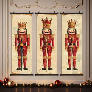 3-Piece Christmas Wall Art Set, Vintage Nutcracker Posters, High-Quality Waterproof Prints, Perfect Holiday Decor Gift Box Included