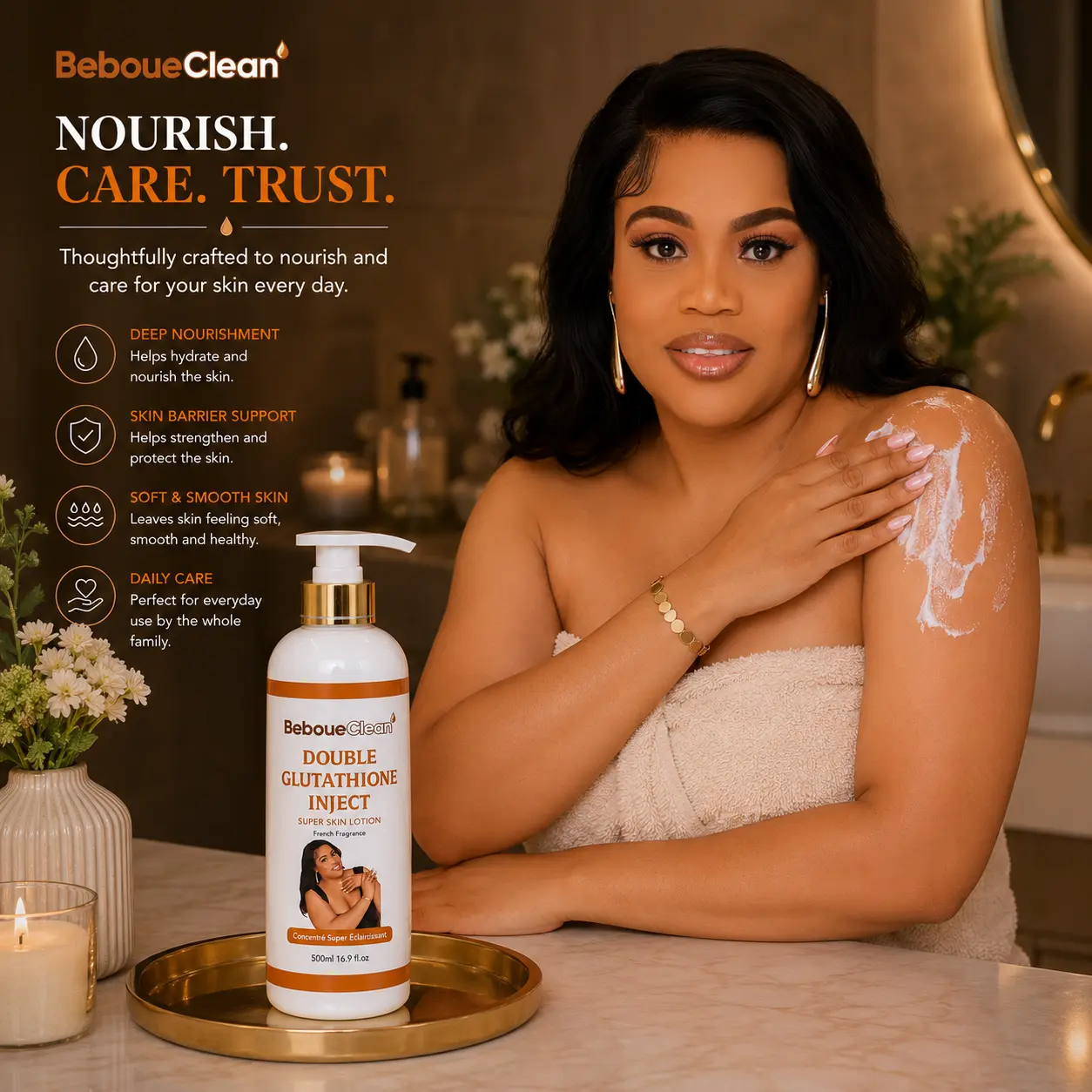BeboueClean Daily Body Lotion 500ml | Hydrating & Moisturizing Body Lotion