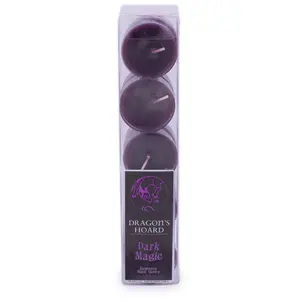 Dark Magic | Tea Lights | Pack of 10 | Raspberry and Black Cherry Scented | Dragon's Hoard